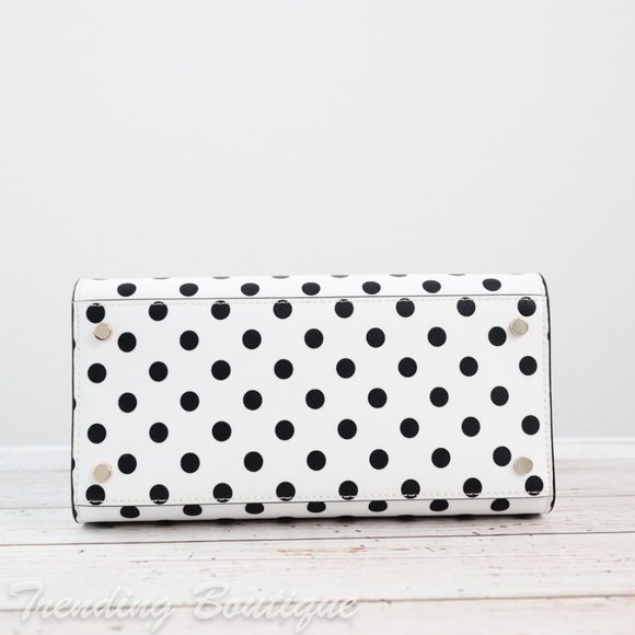 NWT Kate Spade Staci Polka Dot Satchel in Cream - Picture 8 of 12